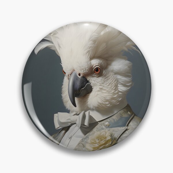 Item preview, Dapper Cockatoo Portrait Art designed and sold by ConfettiSkyArt.