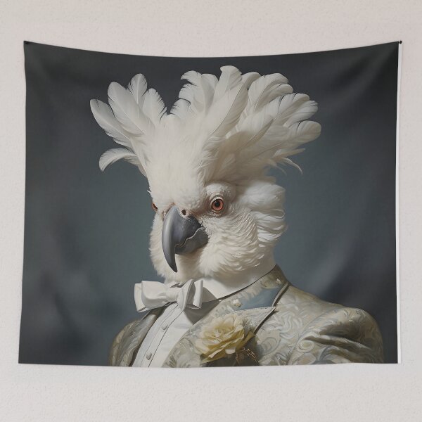 Item preview, Dapper Cockatoo Portrait Art designed and sold by ConfettiSkyArt.