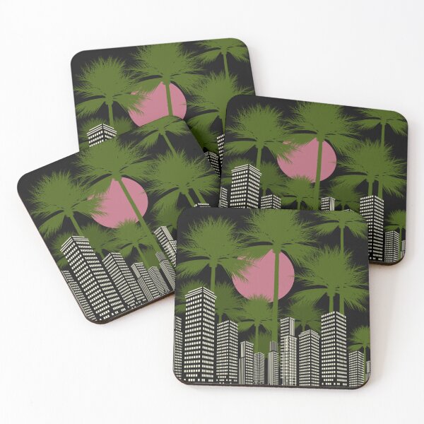 Item preview, Urban Oasis- Palms Amidst Skylines designed and sold by XSYS.