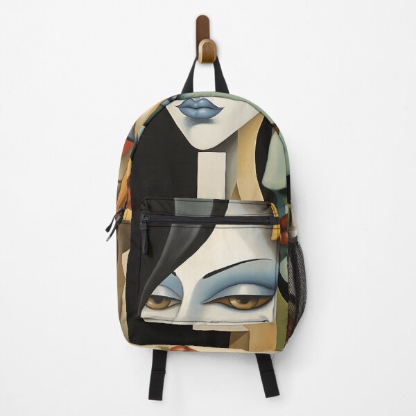 Item preview, Abstract woman faces that uses colorful overlapping shapes designed and sold by WallWhimsyWorks.