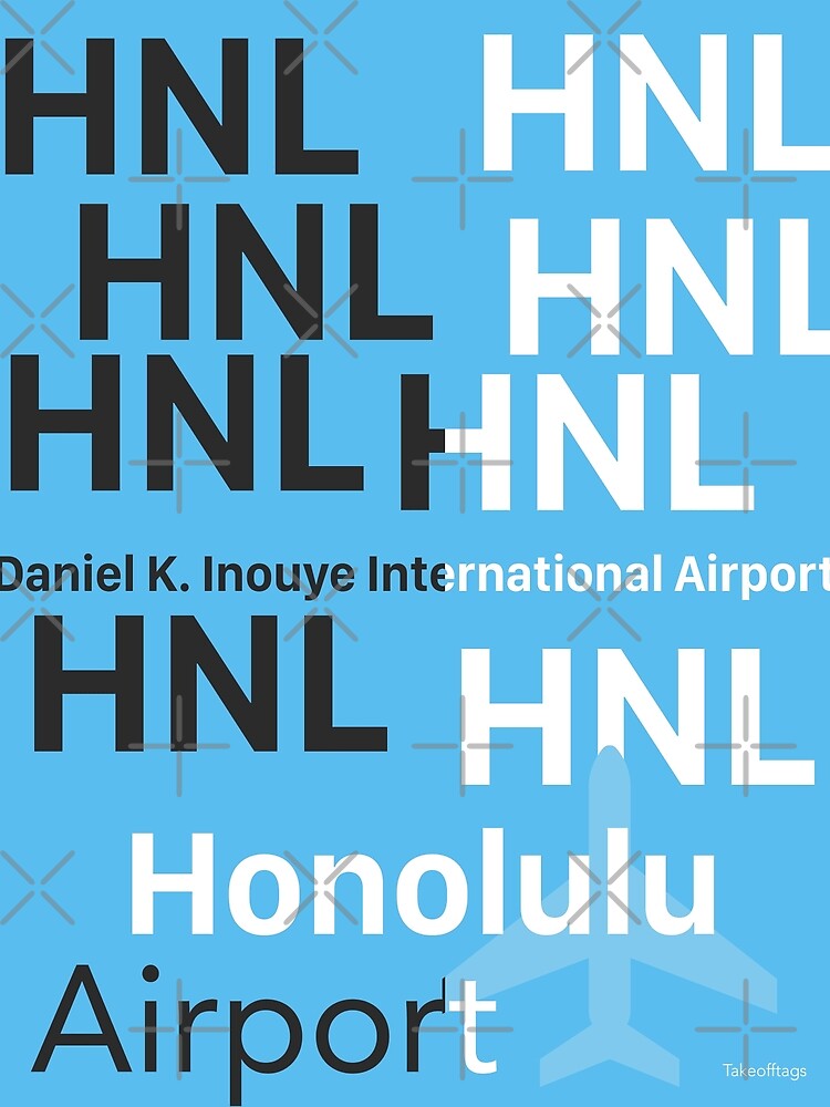 "HONOLULU HNL airport code" by Airport sticker Redbubble