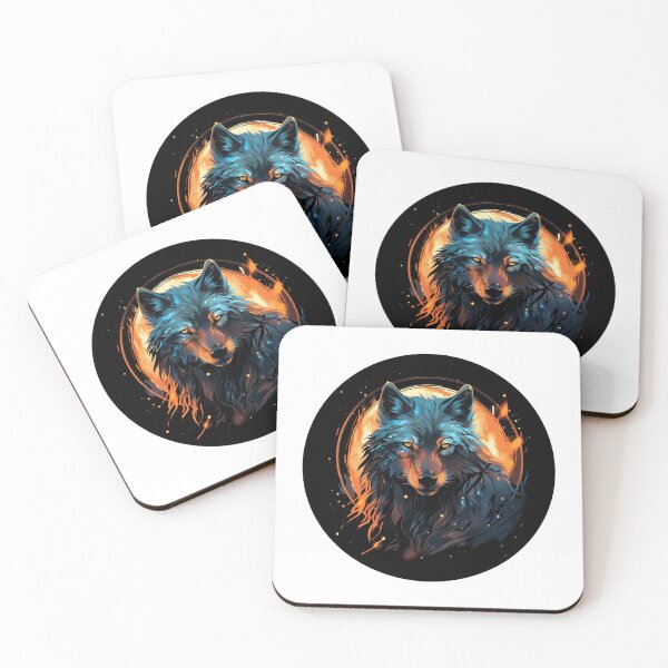 Item preview, Night Life Wolf | Classic T-Shirt, Sticker designed and sold by NicolasGlowArt.