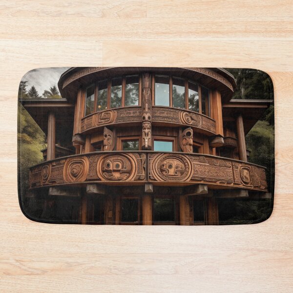 Item preview, Yup'ik Carved Haven: Totems and Organic Forms in a Circular Wooden Abode designed and sold by WhiteWolfe0127.