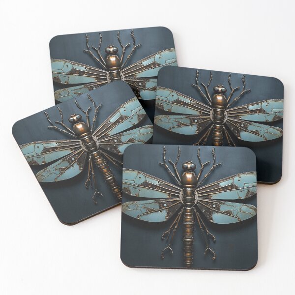 Item preview, Industrial cicada cutout on dark background designed and sold by WallWhimsyWorks.