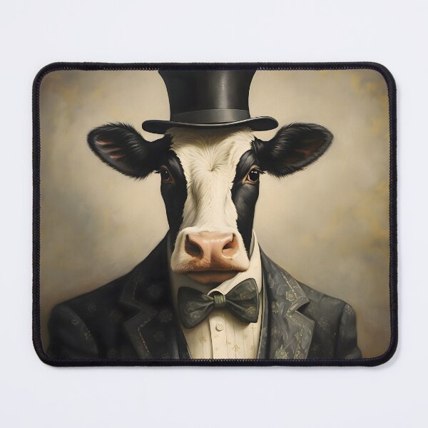 Item preview, Dapper Cow Portrait Art designed and sold by ConfettiSkyArt.
