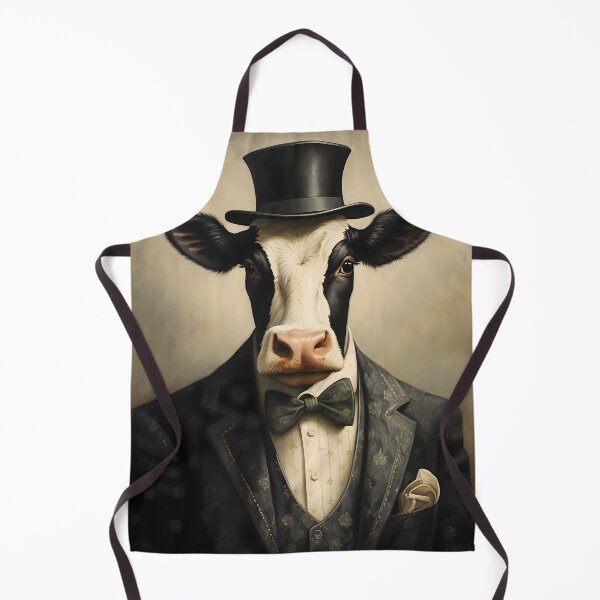 Item preview, Dapper Cow Portrait Art designed and sold by ConfettiSkyArt.