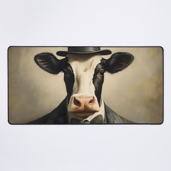 Item preview, Dapper Cow Portrait Art designed and sold by ConfettiSkyArt.