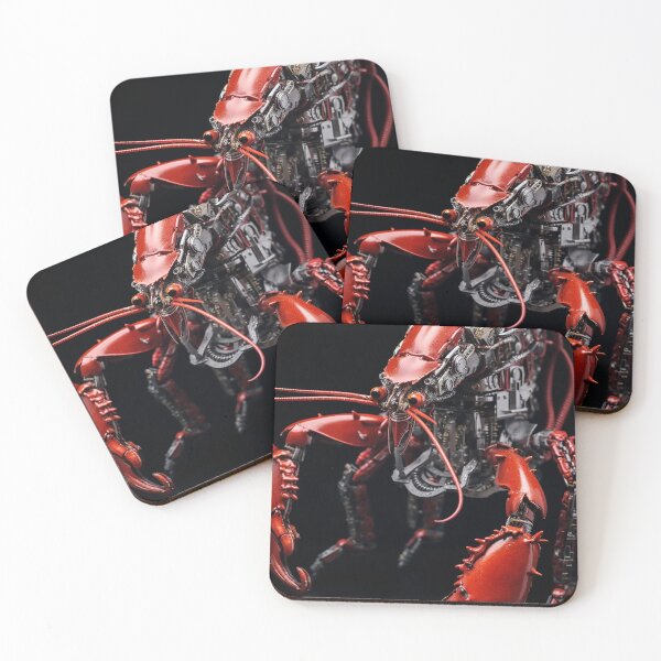 Item preview, Industrial lobster cutout on dark background designed and sold by WallWhimsyWorks.