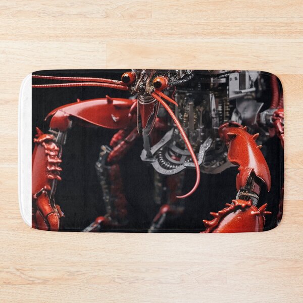 Item preview, Industrial lobster cutout on dark background designed and sold by WallWhimsyWorks.
