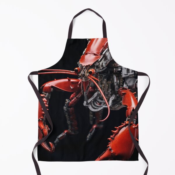 Item preview, Industrial lobster cutout on dark background designed and sold by WallWhimsyWorks.