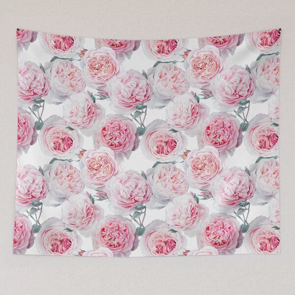 Item preview, Watercolor Austin Roses Pattern designed and sold by mariapirogova.