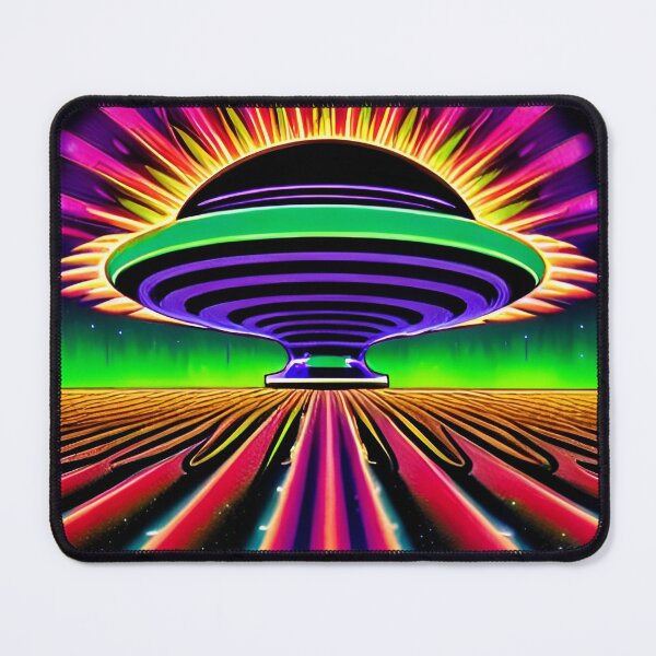 Item preview, Area 51 – Trippy Neon Retro UFO 73 | Grusch designed and sold by Benito Del Ray.