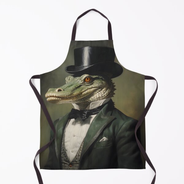 Item preview, Dapper Crocodile Portrait Art designed and sold by ConfettiSkyArt.