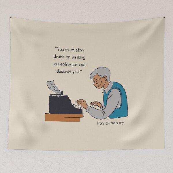 Item preview, Writing Inspiration Quote from Ray Bradbury designed and sold by Ana-Stasion.