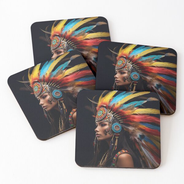 Item preview, Vibrant color Indian head dress digital print designed and sold by dcrc.