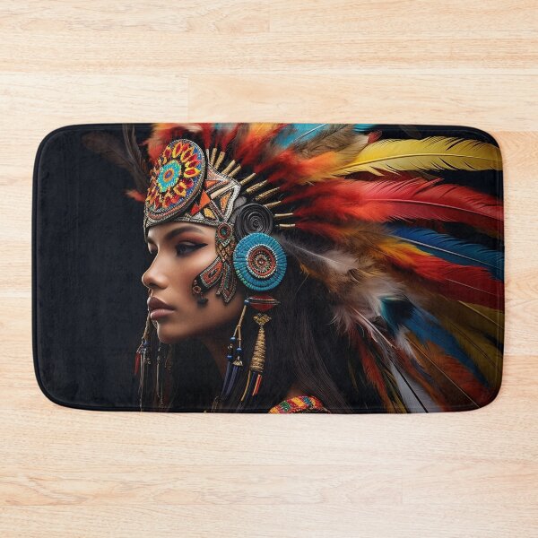 Item preview, Vibrant color Indian head dress digital print designed and sold by dcrc.