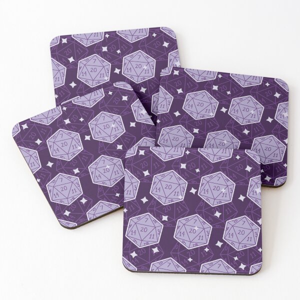 Item preview, D&D D20 Dice Pattern Purple designed and sold by sunburstrpg.
