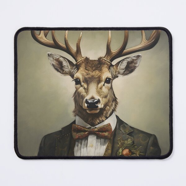 Item preview, Dapper Deer Portrait Art designed and sold by ConfettiSkyArt.