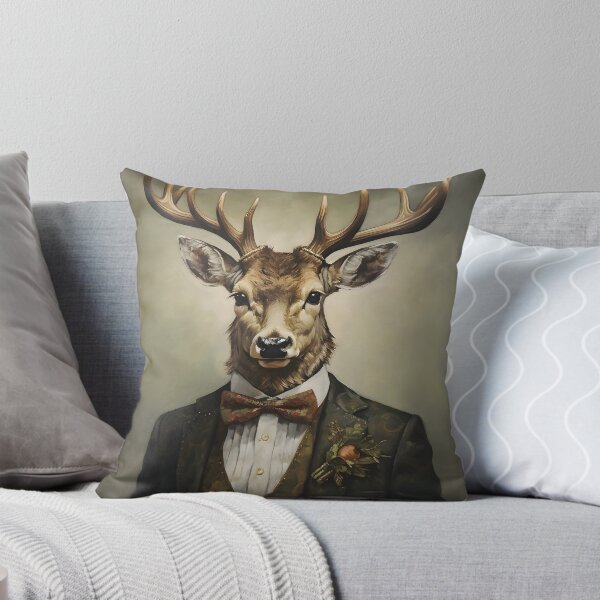 Item preview, Dapper Deer Portrait Art designed and sold by ConfettiSkyArt.