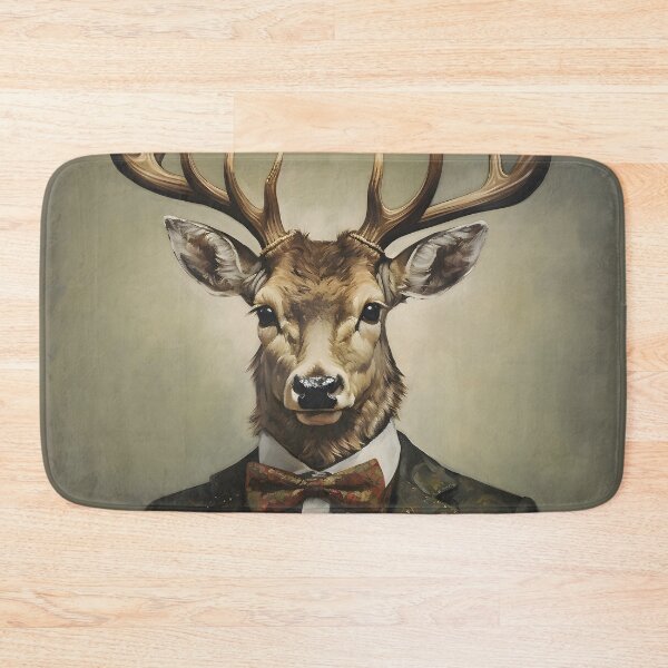 Item preview, Dapper Deer Portrait Art designed and sold by ConfettiSkyArt.