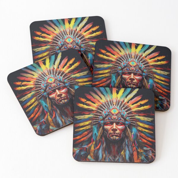Item preview, Vibrant color Indian head dress digital print designed and sold by dcrc.