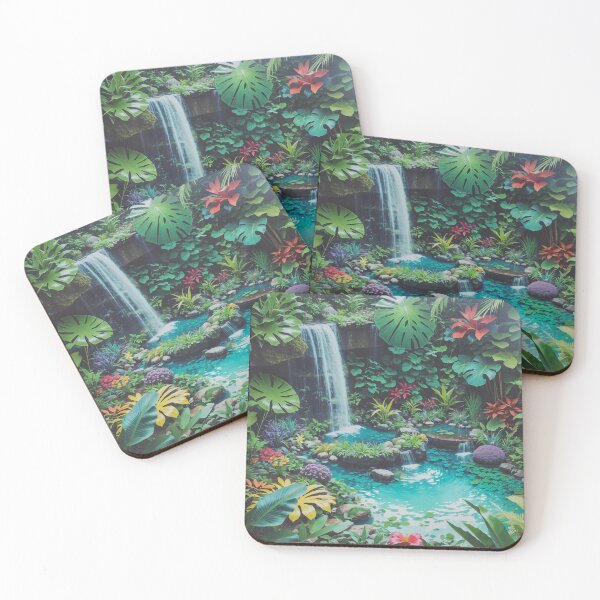Item preview, Tropical Paradise Greens: Exotic Jungle Botanical Wallpaper designed and sold by FemmeFlair.