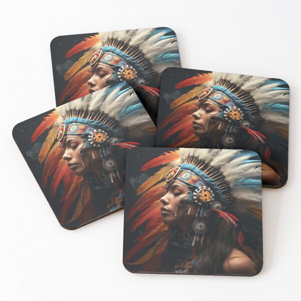 Item preview, Vibrant color Indian head dress digital print designed and sold by dcrc.