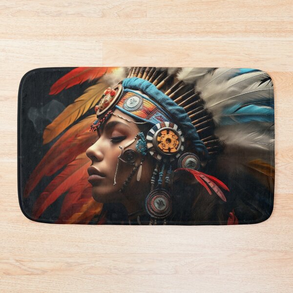 Item preview, Vibrant color Indian head dress digital print designed and sold by dcrc.