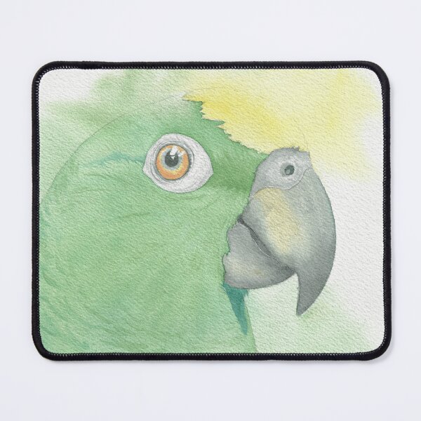 Item preview, yellow-crowned amazon watercolor portrait designed and sold by L'Atelier Oranjade.