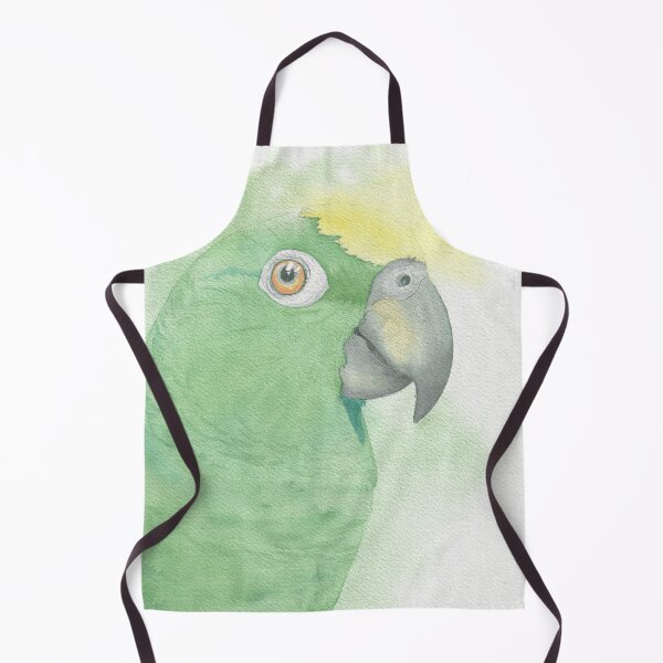 Item preview, yellow-crowned amazon watercolor portrait designed and sold by L'Atelier Oranjade.