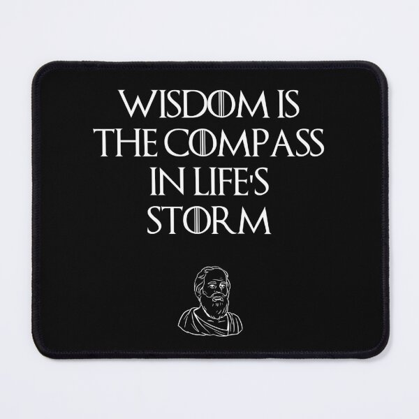 Item preview, Wisdom is the Compass Quote, Philosophy Design designed and sold by OurPhilosophy.