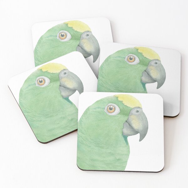 Item preview, yellow-crowned amazon watercolor portrait 2 designed and sold by L'Atelier Oranjade.