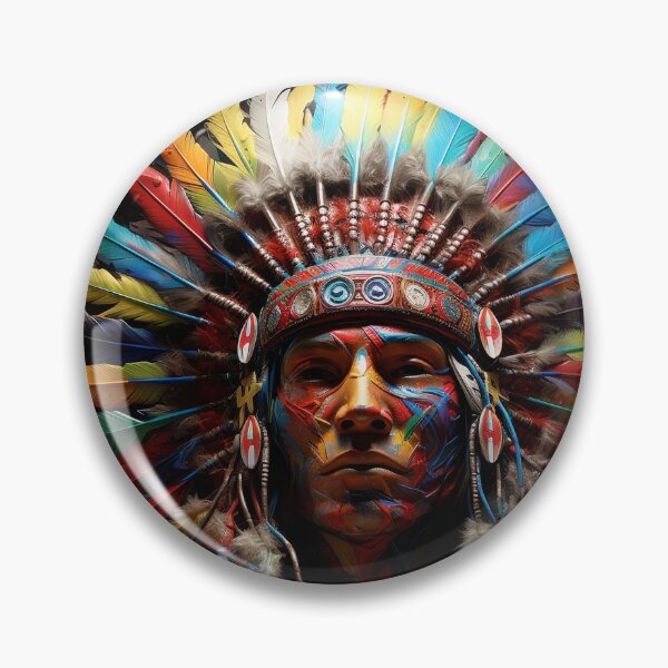 Item preview, Vibrant color Indian head dress digital print designed and sold by dcrc.