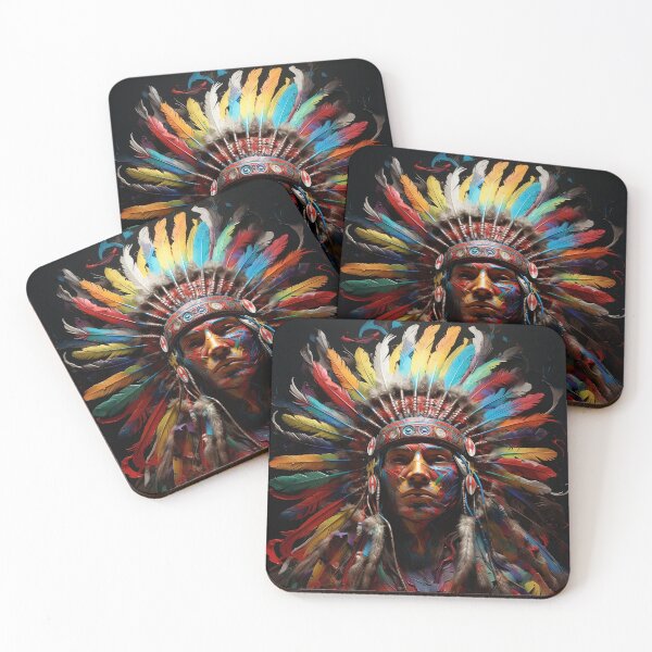 Item preview, Vibrant color Indian head dress digital print designed and sold by dcrc.