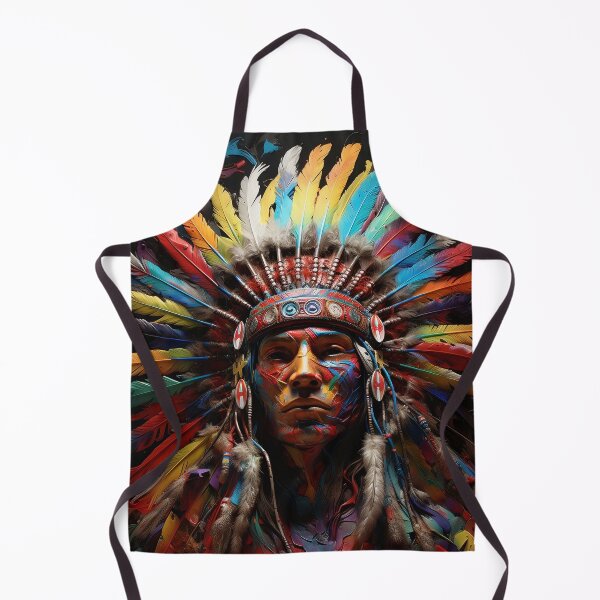 Item preview, Vibrant color Indian head dress digital print designed and sold by dcrc.