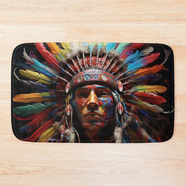 Item preview, Vibrant color Indian head dress digital print designed and sold by dcrc.