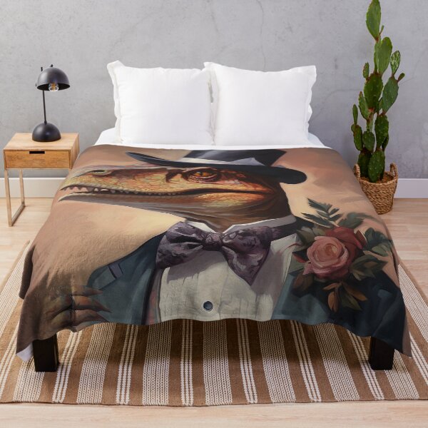 Item preview, Dapper Dinosaur Portrait Art designed and sold by ConfettiSkyArt.
