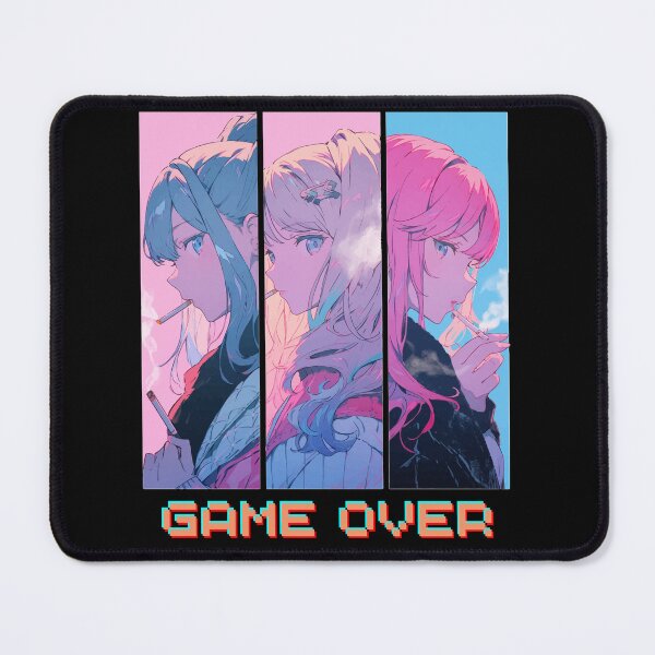 Item preview, Vaporwave anime girl smoking - game over designed and sold by peterwest.