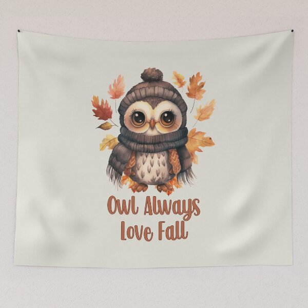 Item preview, Cute Fall Owl designed and sold by HappyLifeCreate.