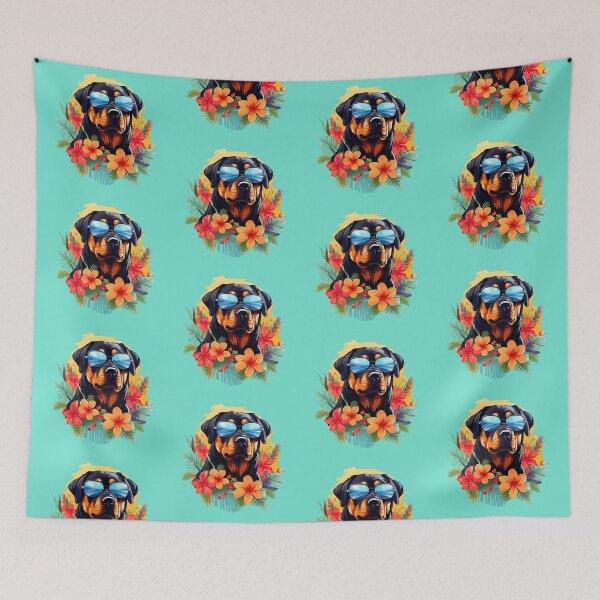 Item preview, Tropical Vacation Rottweiler designed and sold by ZombieLH.