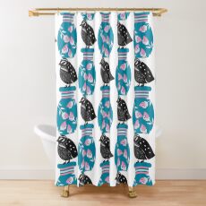 Quail sitting on a vase Shower Curtain