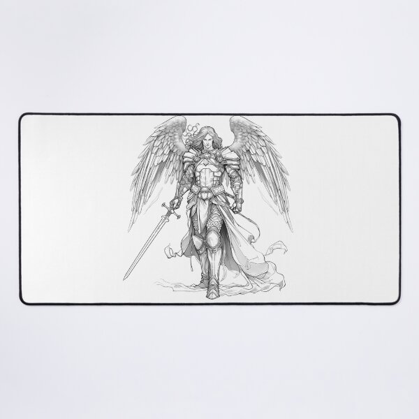 Item preview, Archangel Mikael, angel with sword and armor designed and sold by Tomioka-Art.