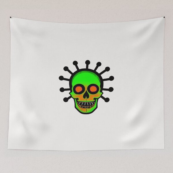 Item preview, Crazy Green Skull designed and sold by itzbart.