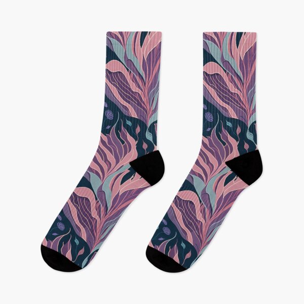 Item preview, Colorful Purple Pink Pastel Botanical Floral on Teal, Large Flowers Print designed and sold by Itaya Art.