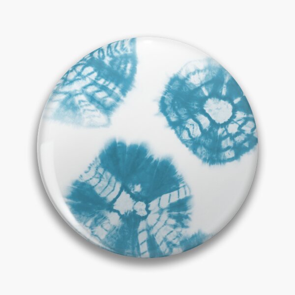 Item preview, Shibori Kumo tie dye caribbean blue dots over white designed and sold by marufemia.
