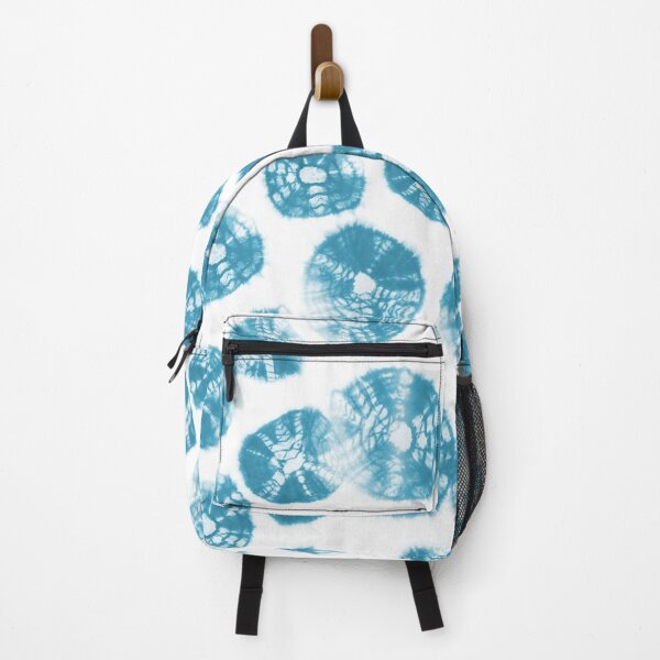 Item preview, Shibori Kumo tie dye caribbean blue dots over white designed and sold by marufemia.