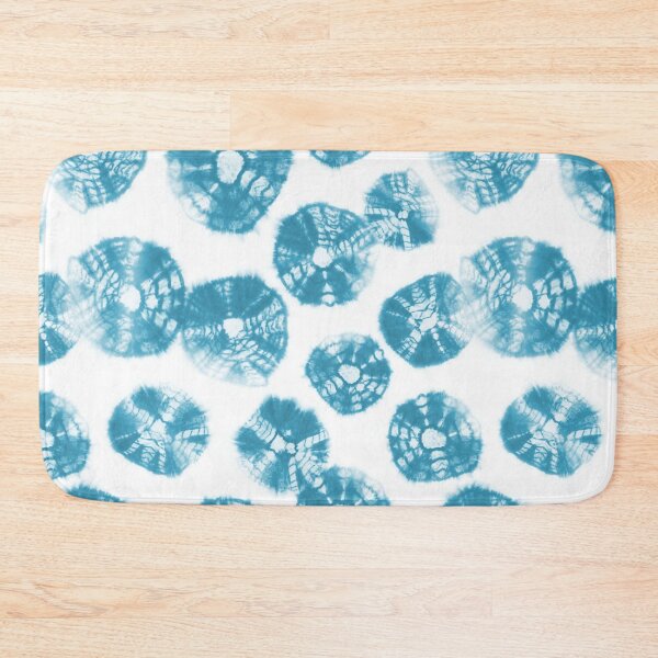 Item preview, Shibori Kumo tie dye caribbean blue dots over white designed and sold by marufemia.