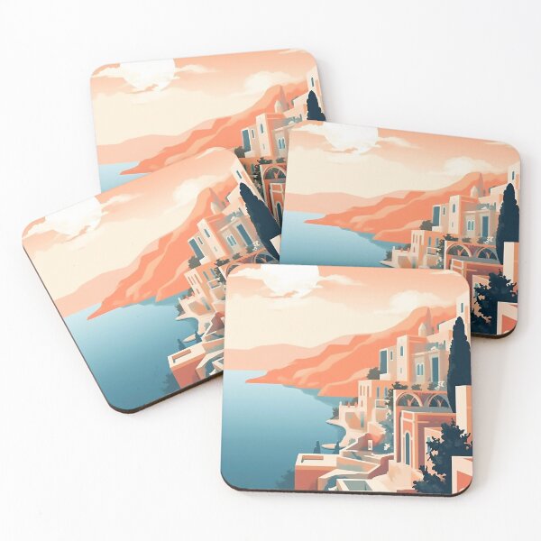 Item preview, Minimalist flat design beautiful landscape designed and sold by WallWhimsyWorks.