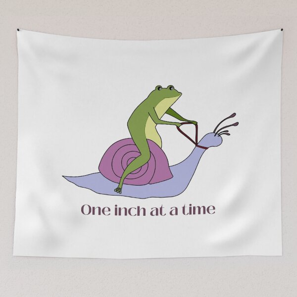 Item preview, One inch at a time frog on a snail designed and sold by Fyleth.