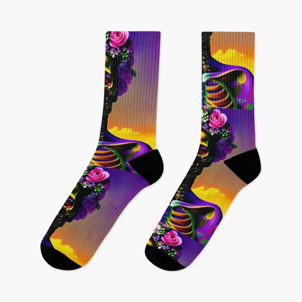 Artikelvorschau, Trippy Dreams – Death Flowers Psychedelic Skeleton Art 8 entworfen und verkauft von Benito Del Ray.